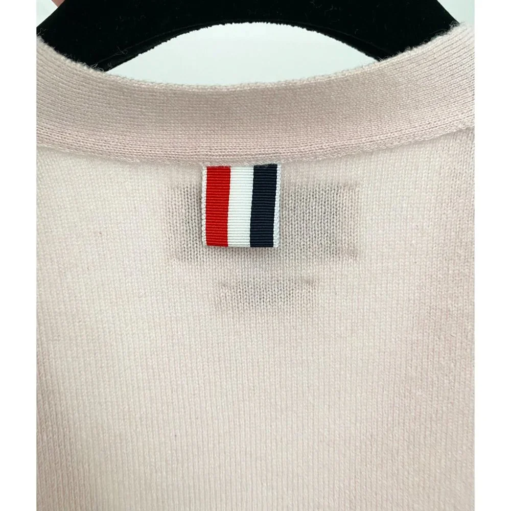 Thom Browne Pink Cashmere Cardigan, size 42 (fits like a fitted size Small). - Picture 13 of 15
